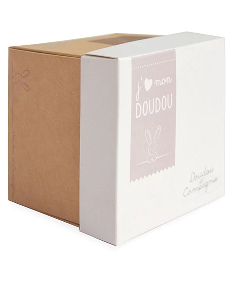 Doudou Ours Mouchoir - 10 Cm - Boite Fleur 2 Doudou Ours Mouchoir - 10 Cm - Boite Fleur – Image 2