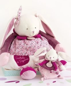 Peluche Musicale Lapin Cerise - 17 Cm -Doudou et Compagnie Promos Magasin DC2704 4