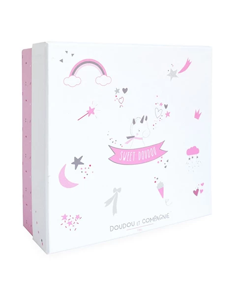 Doudou Plat Licorne Blanche - 22 Cm 3 Doudou Plat Licorne Blanche - 22 Cm – Image 3