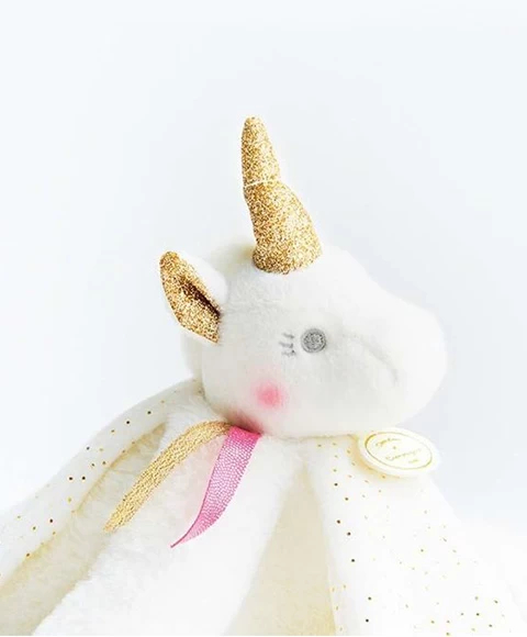 Doudou Plat Licorne Blanche - 22 Cm 5 Doudou Plat Licorne Blanche - 22 Cm – Image 5