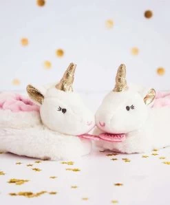 Coffret Cadeau Naissance Chaussons Bébé Licorne Avec Hochet - 0/6 Mois -Doudou et Compagnie Promos Magasin DC3311 2