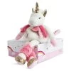 Peluche Licorne Rose Pantin - 22 Cm