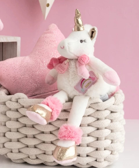 Peluche Licorne Rose Pantin - 22 Cm 4 Peluche Licorne Rose Pantin - 22 Cm – Image 4