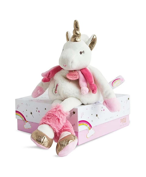 Peluche Licorne Rose Pantin - 22 Cm 1 Peluche Licorne Rose Pantin - 22 Cm