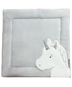 Tapis De Parc Licorne- Gris - 100 X 100 Cm