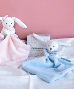 Doudou Mouchoir Lapin Bleu - 10 Cm - Boite Fleur 12 Doudou Mouchoir Lapin Bleu - 10 Cm - Boite Fleur -Doudou et Compagnie Promos Magasin DC3338 5