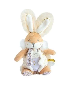 Attache Sucette Lapin De Sucre Blanc - 21 Cm