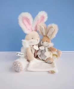 Coffret Peluche Lapin De Sucre- Lapin Mouchoir Rose - 31 Cm -Doudou et Compagnie Promos Magasin DC3486 5