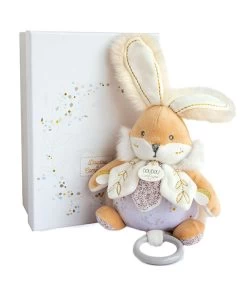 Peluche Musicale Lapin De Sucre Blanc - 20 Cm