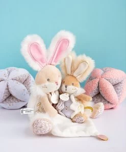 Balle D'activités Lapin De Sucre - Rose - 15 Cm -Doudou et Compagnie Promos Magasin DC3503 Rose 2
