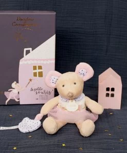 Coffret Peluche Souris Dent De Lait Suzy En Tutu - 19 Cm
