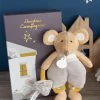 Coffret Peluche Souris Dent De Lait Bulu En Pyjama Beige - 19 Cm