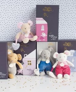 Coffret Peluche Souris Dent De Lait Bulu En Pyjama Beige - 19 Cm -Doudou et Compagnie Promos Magasin DC3509 5