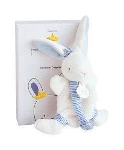 Mini Doudou Attache Sucette Lapin Matelot Bleu - 15 Cm -Doudou et Compagnie Promos Magasin DC3511 2