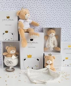 Doudou Attache Sucette Ours Petit Roi Marron - 15 Cm -Doudou et Compagnie Promos Magasin DC3512 4