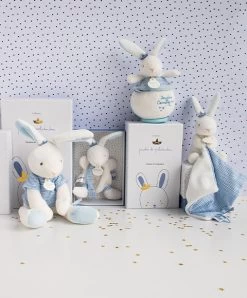Doudou Lapin Mouchoir Bleu Lapin Matelot - 10 Cm -Doudou et Compagnie Promos Magasin DC3514 5