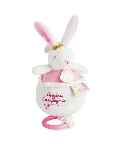 Peluche Musicale Lapin étoile Rose - 14 Cm