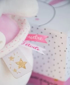 Peluche Musicale Lapin étoile Rose - 14 Cm -Doudou et Compagnie Promos Magasin DC3519 4