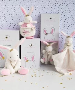 Peluche Musicale Lapin étoile Rose - 14 Cm -Doudou et Compagnie Promos Magasin DC3519 5