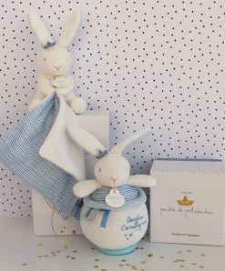 Peluche Musicale Lapin Matelot Bleu - 14 Cm -Doudou et Compagnie Promos Magasin DC3520 4