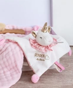 Doudou Plat Licorne - Attrape-rêves - 20 Cm