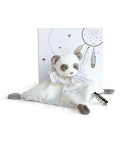 Doudou Plat Panda Gris - Attrape-rêves - 20 Cm -Doudou et Compagnie Promos Magasin DC3536 3