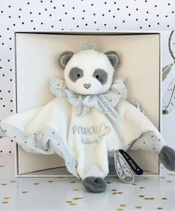 Doudou Plat Panda Gris - Attrape-rêves - 20 Cm -Doudou et Compagnie Promos Magasin DC3536 4