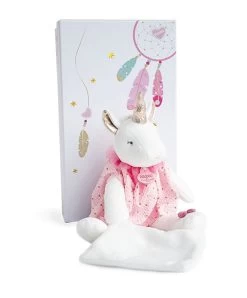 Peluche Licorne Avec Doudou- Attrape-rêves - 28 Cm