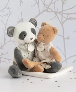 Peluche Panda Gris Avec Doudou- Attrape-rêves - 28 Cm -Doudou et Compagnie Promos Magasin DC3544 5