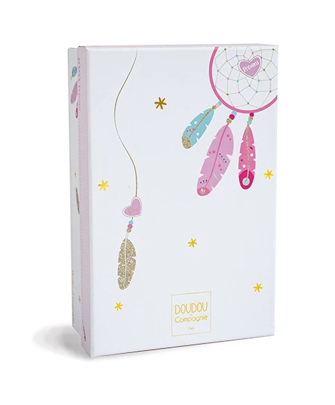 Peluche Chat Rose Avec Doudou- Attrape-rêves - 28 Cm 3 Peluche Chat Rose Avec Doudou- Attrape-rêves - 28 Cm – Image 3