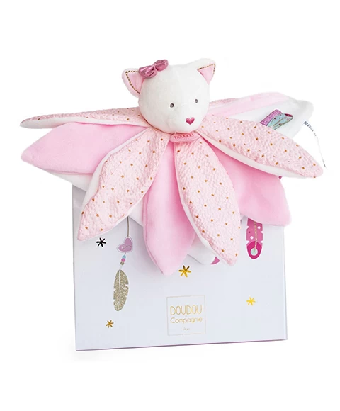 Doudou Pétales Chat Rose- Attrape-rêves - 26 Cm 4 Doudou Pétales Chat Rose- Attrape-rêves - 26 Cm – Image 4
