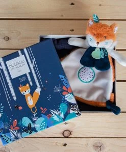 Doudou Plat Renard Tiwipi - 23 Cm