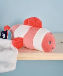 Peluche Poisson Clown Mignon Avec Doudou - Corail - 16 Cm