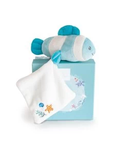 Peluche Poisson Clown Mignon Avec Doudou - Vert - 16 Cm