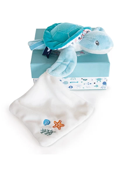 Peluche Tortue Doudou Bébé Verte - 16cm 2 Peluche Tortue Doudou Bébé Verte - 16cm – Image 2