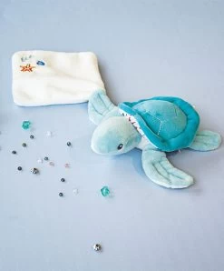 Peluche Tortue Doudou Bébé Verte - 16cm