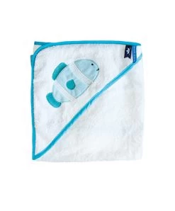 Cape De Bain Bébé Poisson Vert - 80 X 80cm