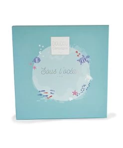 Cape De Bain Bébé Crabe Corail - 80 X 80cm -Doudou et Compagnie Promos Magasin DC3662 2