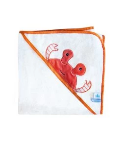 Cape De Bain Bébé Crabe Corail - 80 X 80cm