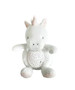 Veilleuse Musicale Et Lumineuse Licorne Blanche - 20 Cm