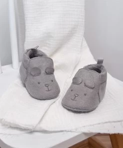 Coffret Chaussons Bébé Gris - 0/6mois