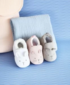 Coffret Chaussons Bébé Gris - 0/6mois -Doudou et Compagnie Promos Magasin DC3709 3