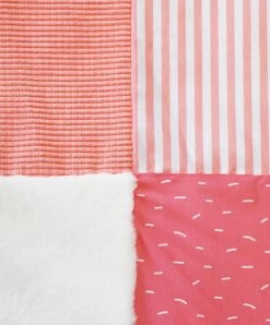 Tapis D'éveil Bébé - Corail / Blanc - 100 X 100 Cm -Doudou et Compagnie Promos Magasin DC3712 3