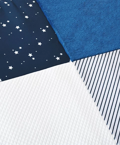 Tapis D'éveil Bébé - Bleu Marine/ Blanc - 70 X 100 Cm 2 Tapis D'éveil Bébé - Bleu Marine/ Blanc - 70 X 100 Cm – Image 2