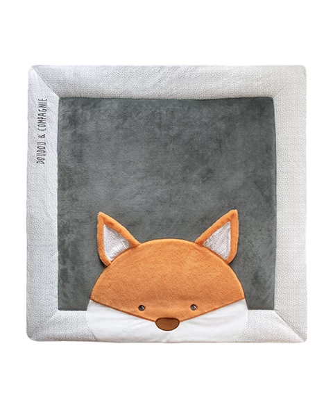 Tapis De Parc Renard- Gris / Orange - 100 X 100 Cm 1 Tapis De Parc Renard- Gris / Orange - 100 X 100 Cm