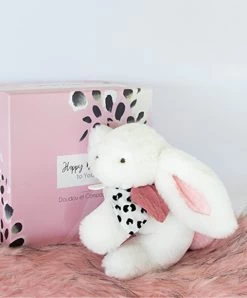 Coffret Pantin Lapin Rose - Happy Blush - 25 Cm