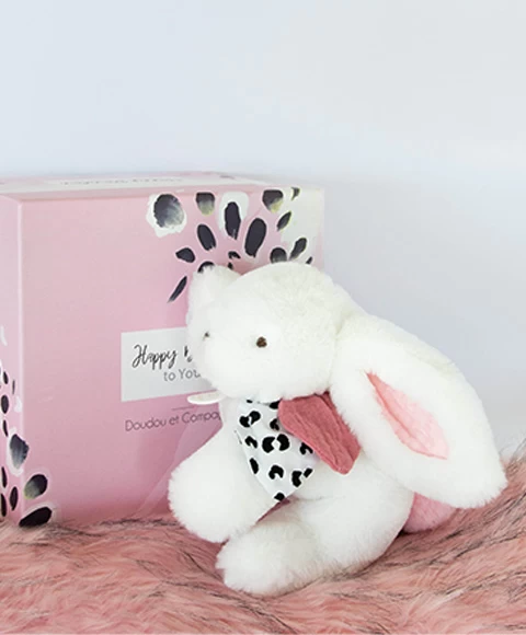 Coffret Pantin Lapin Rose - Happy Blush - 25 Cm 1 Coffret Pantin Lapin Rose - Happy Blush - 25 Cm