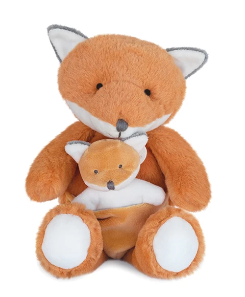 Peluche Renard Avec Bébé - 25cm - Unicef 2 Peluche Renard Avec Bébé - 25cm - Unicef – Image 2