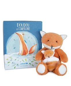 Peluche Renard Avec Bébé - 25cm - Unicef 8 Peluche Renard Avec Bébé - 25cm - Unicef -Doudou et Compagnie Promos Magasin DC3790 2
