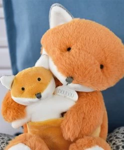 Peluche Renard Avec Bébé - 25cm - Unicef